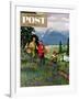 "Hiking in Mountains" Saturday Evening Post Cover, May 31, 1952-John Clymer-Framed Giclee Print