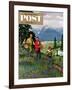 "Hiking in Mountains" Saturday Evening Post Cover, May 31, 1952-John Clymer-Framed Giclee Print