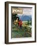 "Hiking in Mountains" Saturday Evening Post Cover, May 31, 1952-John Clymer-Framed Premium Giclee Print