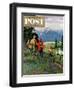 "Hiking in Mountains" Saturday Evening Post Cover, May 31, 1952-John Clymer-Framed Premium Giclee Print