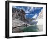 Hiking on High Route 2 in Dolomites, Bolzano Province, Trentino-Alto Adige/South Tyrol, Italy-Carlo Morucchio-Framed Photographic Print