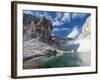 Hiking on High Route 2 in Dolomites, Bolzano Province, Trentino-Alto Adige/South Tyrol, Italy-Carlo Morucchio-Framed Photographic Print