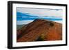 Hiking on the summit of Mt. Edgecumbe, Kruzof Island, Southeast Alaska-Mark A Johnson-Framed Photographic Print