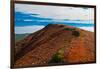 Hiking on the summit of Mt. Edgecumbe, Kruzof Island, Southeast Alaska-Mark A Johnson-Framed Photographic Print