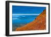 Hiking on the summit of Mt. Edgecumbe, Kruzof Island, Southeast Alaska-Mark A Johnson-Framed Photographic Print