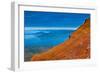 Hiking on the summit of Mt. Edgecumbe, Kruzof Island, Southeast Alaska-Mark A Johnson-Framed Photographic Print