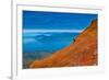 Hiking on the summit of Mt. Edgecumbe, Kruzof Island, Southeast Alaska-Mark A Johnson-Framed Photographic Print