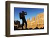 Hiking, Park Avenue, Arches National Park, Moab, Utah, USA, (Mr)-Norbert Eisele-Hein-Framed Photographic Print