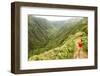 Hiking People on Hawaii, Waihee Ridge Trail, Maui, USA-Maridav-Framed Photographic Print