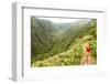 Hiking People on Hawaii, Waihee Ridge Trail, Maui, USA-Maridav-Framed Photographic Print