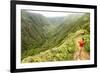 Hiking People on Hawaii, Waihee Ridge Trail, Maui, USA-Maridav-Framed Photographic Print