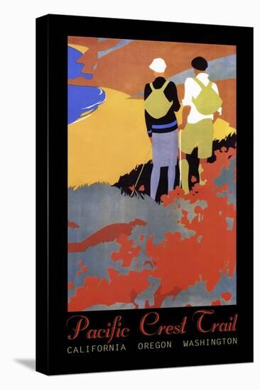 Hiking Poster-Vintage Lavoie-Stretched Canvas