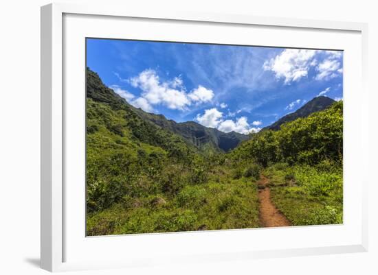 Hiking Trail to Hanakapiíai Falls in Kauai Along the Na Pali Coast-Andrew Shoemaker-Framed Photographic Print