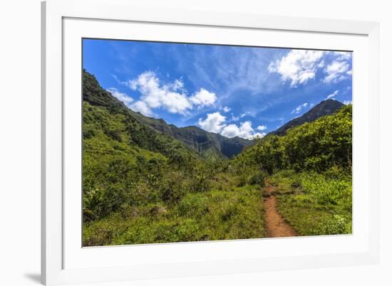 Hiking Trail to Hanakapiíai Falls in Kauai Along the Na Pali Coast-Andrew Shoemaker-Framed Photographic Print