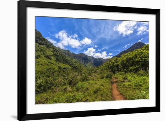 Hiking Trail to Hanakapiíai Falls in Kauai Along the Na Pali Coast-Andrew Shoemaker-Framed Photographic Print