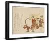 Hikitejaya Mae No Yuki Usagi-Katsushika Hokusai-Framed Giclee Print