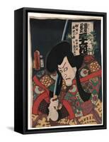 Hikyoku No Biwa No Hana Matsunami Kengyo Jitsuwa Akushichibyoe-Utagawa Kunisada-Framed Stretched Canvas