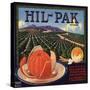 Hil Pak Brand - Lindsay, California - Citrus Crate Label-Lantern Press-Stretched Canvas