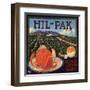 Hil Pak Brand - Lindsay, California - Citrus Crate Label-Lantern Press-Framed Art Print