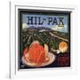 Hil Pak Brand - Lindsay, California - Citrus Crate Label-Lantern Press-Framed Art Print