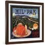 Hil Pak Brand - Lindsay, California - Citrus Crate Label-Lantern Press-Framed Art Print