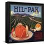 Hil Pak Brand - Lindsay, California - Citrus Crate Label-Lantern Press-Framed Stretched Canvas