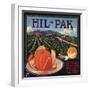 Hil Pak Brand - Lindsay, California - Citrus Crate Label-Lantern Press-Framed Art Print