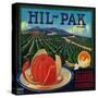 Hil Pak Orange Label - Lindsay, CA-Lantern Press-Stretched Canvas