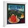 Hil Pak Orange Label - Lindsay, CA-Lantern Press-Framed Art Print