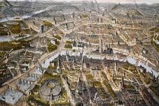 Map of Paris During the Period of the "Grands Travaux" by Baron Georges Haussmann 1864-Hilaire Guesnu-Framed Giclee Print