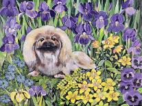 Peke in the Flower Bed-Hilary Jones-Giclee Print