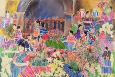 Guatemalan shrine, 2021 (Dyes on silk )-Hilary Simon-Giclee Print