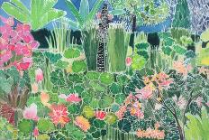 Guatemalan shrine, 2021 (Dyes on silk )-Hilary Simon-Framed Stretched Canvas