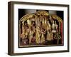 Hildegard Altarpiece Depicting the Arrival of Saint Hildegard of Bingen (1098-1179) with Her…-German School-Framed Giclee Print