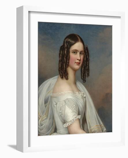 Hildegard Princess of Bavaria, 1844 (Oil on Canvas)-Joseph Carl Stieler-Framed Giclee Print