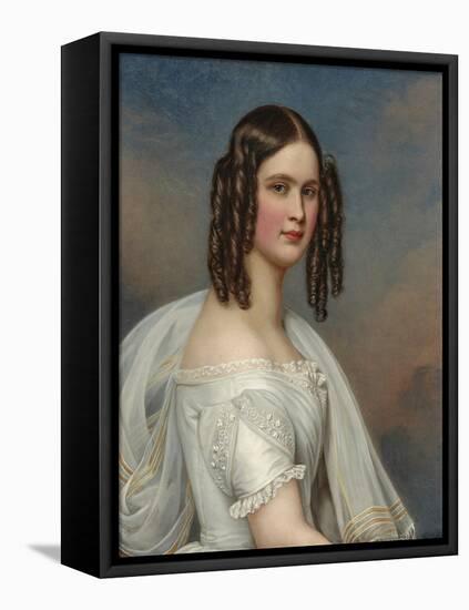 Hildegard Princess of Bavaria, 1844 (Oil on Canvas)-Joseph Carl Stieler-Framed Stretched Canvas