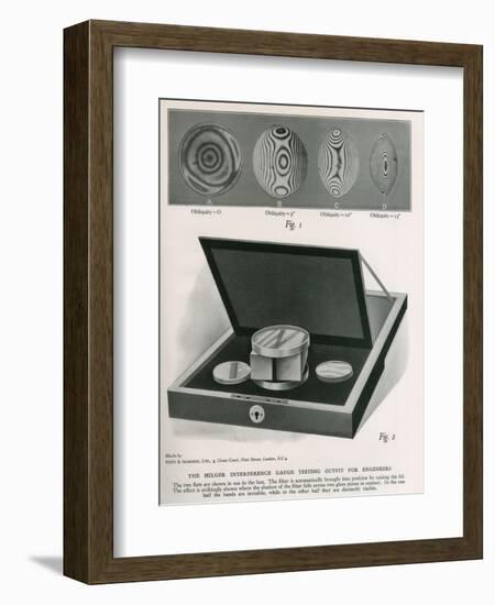 Hilger Interference Gauge Testing Engineers-null-Framed Art Print