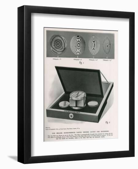 Hilger Interference Gauge Testing Engineers-null-Framed Art Print