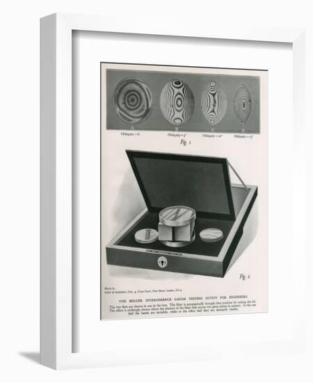 Hilger Interference Gauge Testing Engineers-null-Framed Art Print