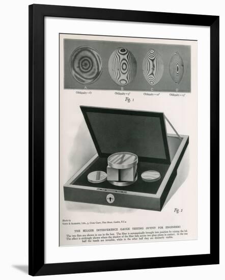 Hilger Interference Gauge Testing Engineers-null-Framed Art Print