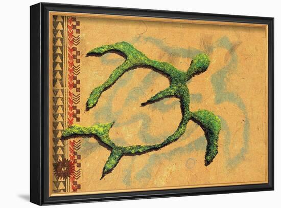 Hilihili Honu, Green Sea Turtle-Lynn Cook-Framed Art Print