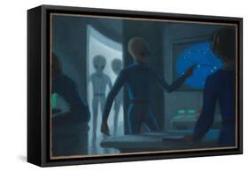 Hill Alien Abduction-Michael Buhler-Framed Stretched Canvas