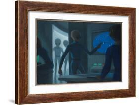 Hill Alien Abduction-Michael Buhler-Framed Art Print