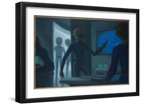 Hill Alien Abduction-Michael Buhler-Framed Art Print