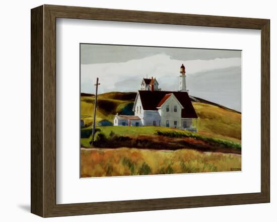 Hill and Houses Cape Elizabeth Maine-Edward Hopper-Framed Art Print