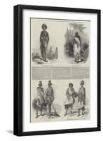 Hill Coolies, Sketched in Demerara-null-Framed Giclee Print