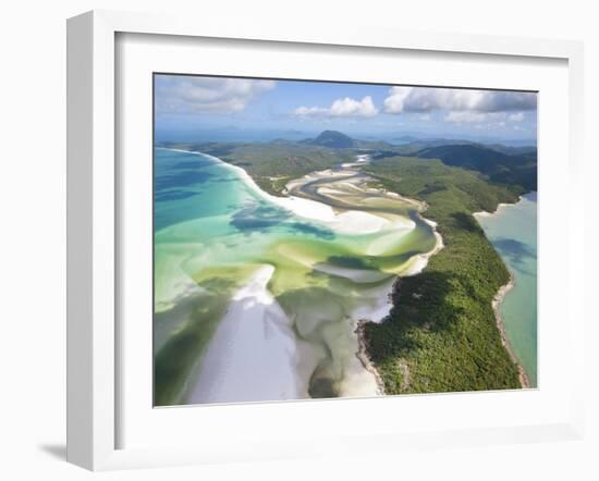 Hill Inlet, Whitsunday Islands, Queensland, Australia-Peter Adams-Framed Photographic Print