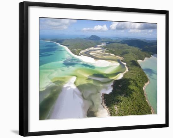 Hill Inlet, Whitsunday Islands, Queensland, Australia-Peter Adams-Framed Photographic Print