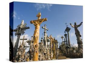Hill of Crosses (Kryziu Kalnas), Thousands of Memorial Crosses, Lithuania, Baltic States-Christian Kober-Stretched Canvas