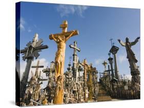 Hill of Crosses (Kryziu Kalnas), Thousands of Memorial Crosses, Lithuania, Baltic States-Christian Kober-Stretched Canvas